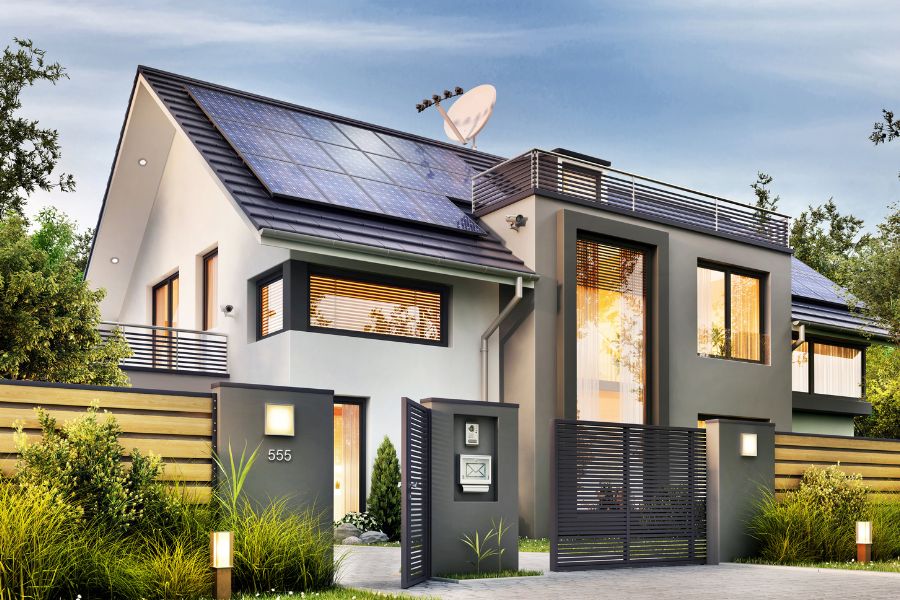 house powered by solar systems